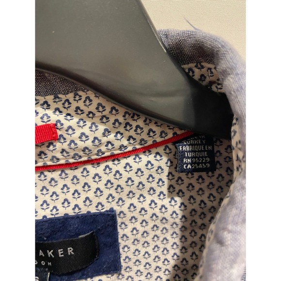 Ted Baker London Men's Blue Heathered Short Sleeve Polo Shirt Size S - Picture 6 of 8